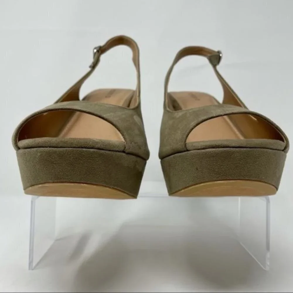 Torrid Taupe Peep Toe Sling-back Platform SZ 10W